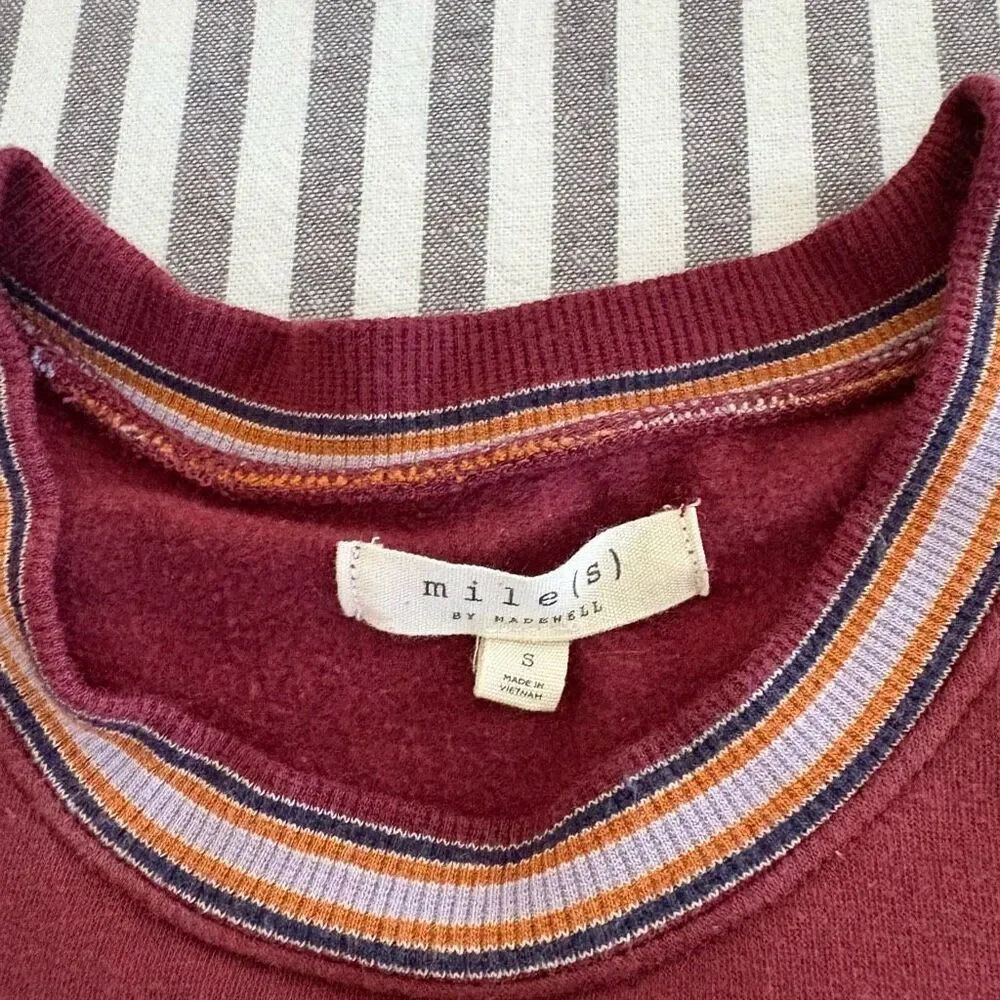 Madewell Retro Ringer Sweatshirt Size Small - Picture 3 of 6